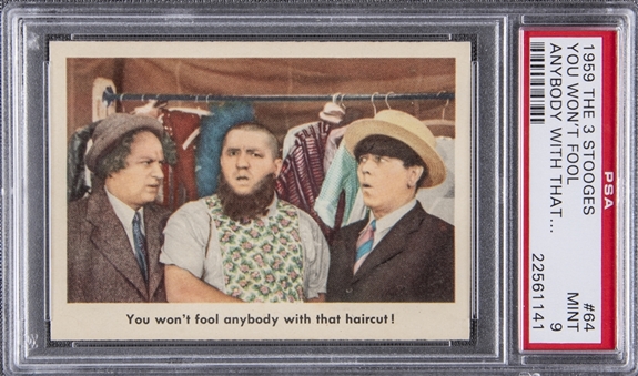 1959 Fleer "Three Stooges" #64 "You Wont Fool… " – PSA MINT 9